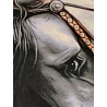 Persien Täbriz Araber Pferde Bild Wolle auf Seide Maß 75 x 46 cm