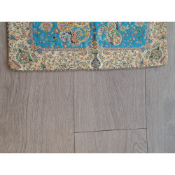 Persien Designer Seidenkissen blau Maß  47 x 54  cm
