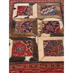 Persien Designer Teppich mit Fell Maß 152  x  113 cm
