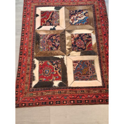 Persien Designer Teppich mit Fell Maß 152  x  113 cm