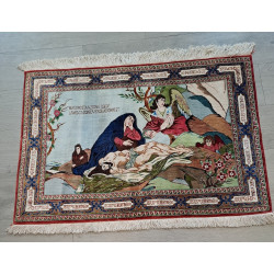 Persien Ghom reine Seide Unikat Maß 120  x 82  cm