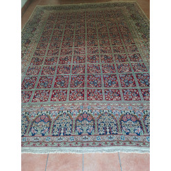 Persien Mud mit Kastenbordüre Maß 378 x 279 cm