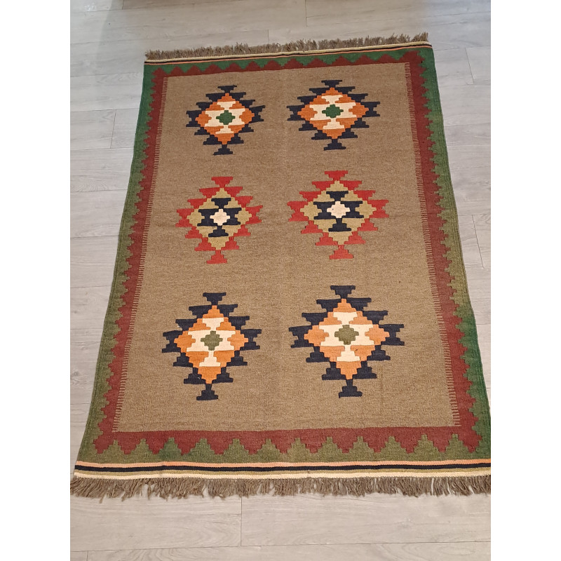 Persien Täbriz Kelim Pflanzenfarbe Maß 193x128 cm