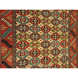 Türkman geometrisches Muster durchgemustert Maß 180 x 137 cm
