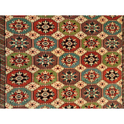 Türkman geometrisches Muster durchgemustert Maß 180 x 137 cm