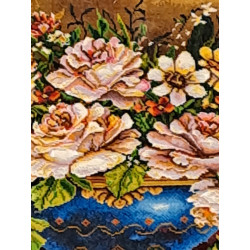 Persien Täbriz Blumenmuster mit Seide Maß 57 x 42 cm