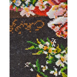 Persien Täbriz Blumenmuster mit Seide Maß 57 x 42 cm