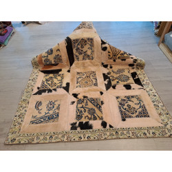 Persien Designer Teppich mit Fell Maß 218 x 170 cm