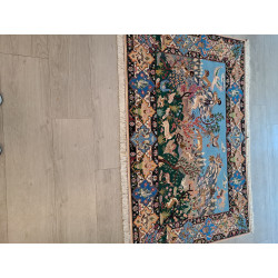 Persien Isfahan ca. 1000.000 Knoten pro m2 Querformat mit Seide Maß 167 x 109 cm