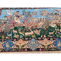 Persien Isfahan ca. 1000.000 Knoten pro m2 Querformat mit Seide Maß 167 x 109 cm