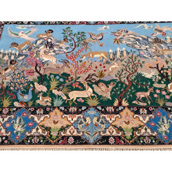Persien Isfahan ca. 1000.000 Knoten pro m2 Querformat mit Seide Maß 167 x 109 cm
