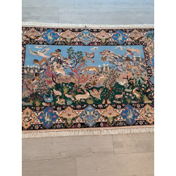 Persien Isfahan ca. 1000.000 Knoten pro m2 Querformat mit Seide Maß 167 x 109 cm