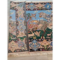 Persien Isfahan ca. 1000.000 Knoten pro m2 Querformat mit Seide Maß 167 x 109 cm
