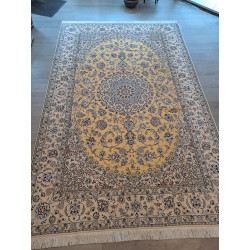 Persien Nain Golden mit Seide seltene Grundfarbe Sonderbestellung Maß 303 x 200 cm