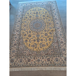 Persien Nain Golden mit Seide seltene Grundfarbe Sonderbestellung Maß 303 x 200 cm