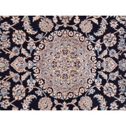 Persien Nain Königsblau mit Blumenseide Maß 158 x 102 cm