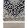 Persien Nain Königsblau mit Blumenseide Maß 158 x 102 cm