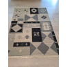 Indien Designer Kelim dunkelblau beidseitig Naturfarben Maß 200 x 140 cm