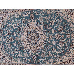 Persien Nain mit Blumenseide Maß  114 x 84  cm