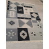 Indien Designer Kelim dunkelblau beidseitig Naturfarben Maß 200 x 140 cm