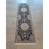Persien Nain mit Blumenseide Königsblau Maß 200 x 62 cm