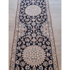 Persien Nain mit Blumenseide Königsblau Maß 200 x 62 cm