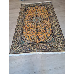 Persien Nain goldbeige sehr fein ca. 1000.000 K Pro qm mit Blumenseide Maß 220 x 133 cm