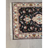 Persien Täbriz Königsblau mit Blumenseide feine Knüpfung Maß 300 x 80 cm
