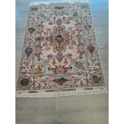 Persien Täbriz Korkwolle mit Seide mit Kulturdenkmälern Maß 214 x 140 cm