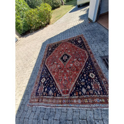 Persien Schiraz 100% reine Hochlandwolle geometrisches Muster Maß 265 x 190 cm